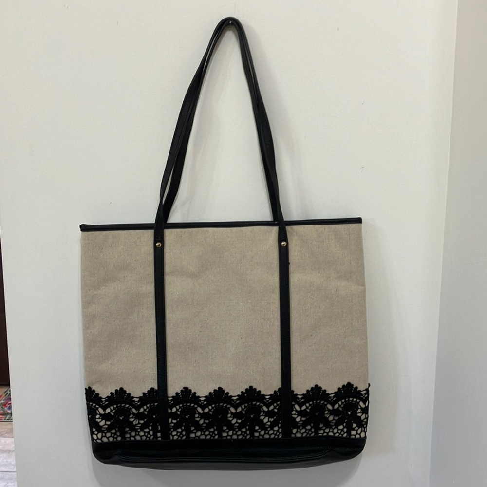 Canvas and Lace Tote